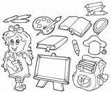 Schule Ausmalbilder School Coloring Book Theme Vector Illustration Zum Animals Pages Kostenlose Ausdrucken Und Kinder Für Choose Board sketch template