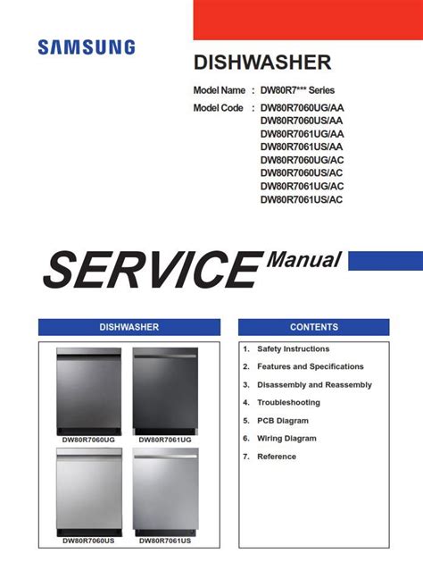 samsung dishwasher model dwjus manual