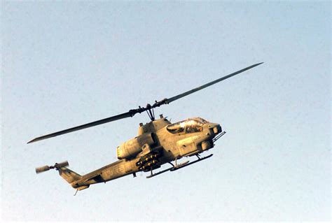 A Us Marine Corps Usmc Ah 1w Super Cobra Helicopter Armed With Agm