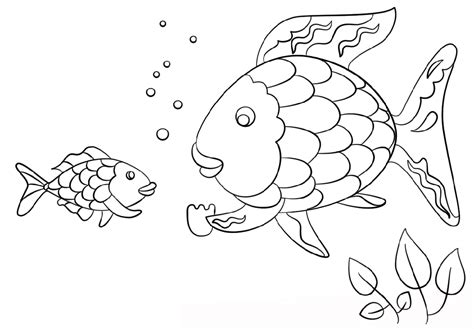 rainbow fish coloring pages  print
