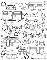 Camper Coloring Color Pages Retro Caravan Printables Camping Campers Merryabouttown Print Colouring Printable Enjoy Pdf Popular Trailers Vintage sketch template