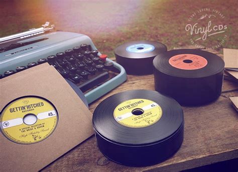 vintage wedding favor vinyl cds gettin hitched etsy