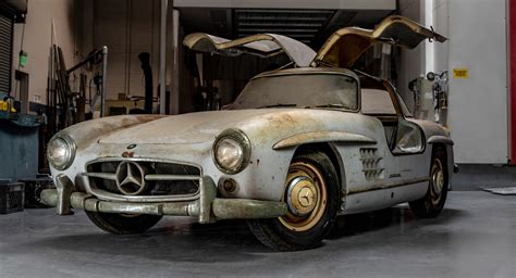 Mercedes 300sl Gullwing “barn Find” Waits To Be Painted