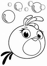 Angry Birds Stella Coloring Kids sketch template