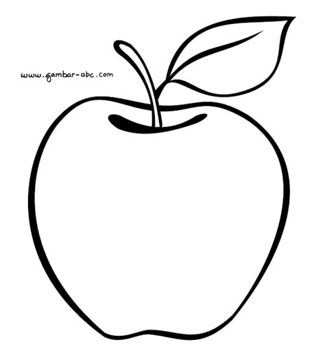gambar mewarnai buah apel gambar warna buku mewarnai
