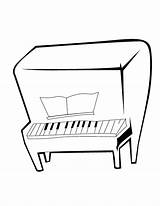 Piano Printable Keyboard Cliparts Clipart Clip Grand Key Pages Library sketch template