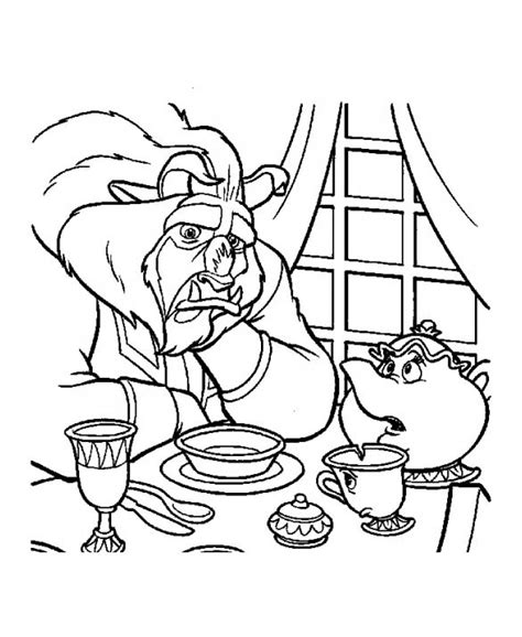 beauty   beast coloring pages  print  beauty   beast