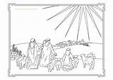 Bethlehem Shepherds Colouring sketch template