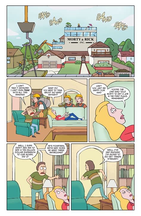 nine page preview of oni press rick and morty 1 nerdspan