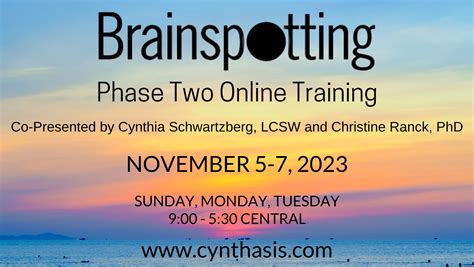 brainspotting phase two november 5 7 2023 cynthasis