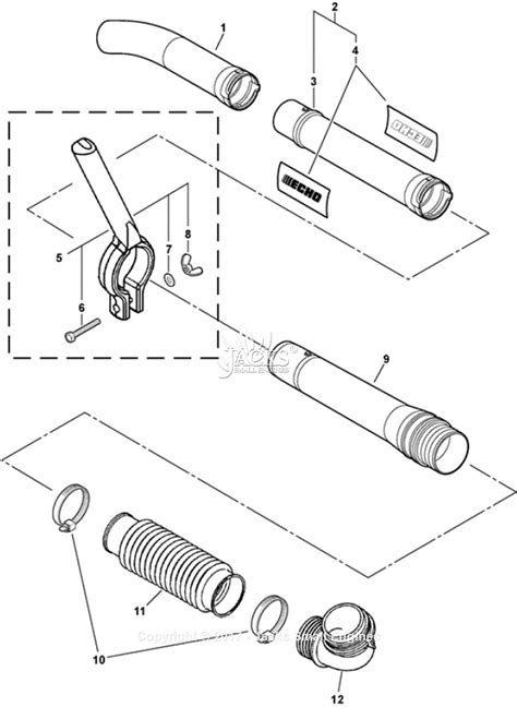 echo pb  type  parts diagram  blower tubes