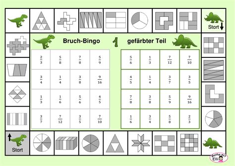 bruch bingo gruene dinos erweitern kuerzen unterrichtsmaterial im fach mathematik