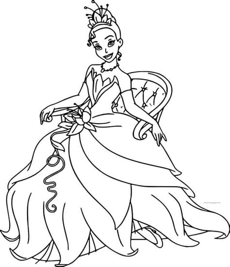 tiana coloring pages  cartoon coloring pages articles