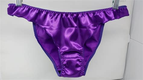 Purple Satin Flutter Panties Classic Vtg Style Etsy