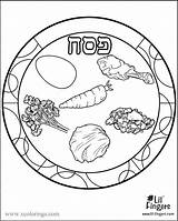 Passover Coloring Pages Seder Plate Printable Color Print Story Kids Drawing Pesach Sheets Printables Symbols Getdrawings Xcolorings sketch template