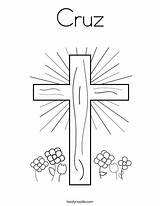 Coloring Cruz Cross Flowers Twistynoodle Print Favorites Login Add sketch template