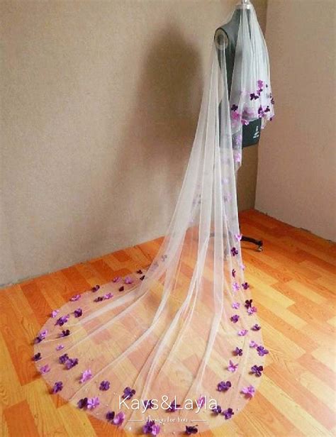 Popular Purple Wedding Veil Buy Cheap Purple Wedding Veil Lots From