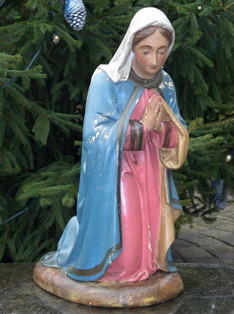 knielende maria uit kerstgroep van een kerk   eeuw catawiki