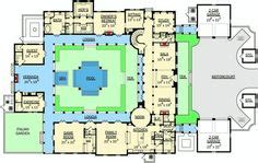 plan md central courtyard courtyard house plans courtyard house  plan plan