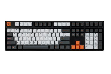 mistel  viii mechanical keyboard  cherry mx brown switch orange