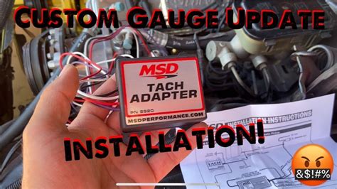 msd tach adapter install youtube