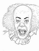 Coloring Horror Clown Pages Scary Creepy Movie Stephen Curry Adults Halloween Size Girl Printable Drawing Color Getcolorings Print Getdrawings Rocky sketch template