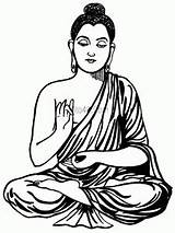 Buddha Gautam sketch template