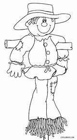 Coloring Scarecrow Pages Printable Cool2bkids Kids Face sketch template