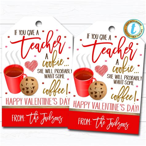 valentines day teacher staff gift tag tidylady printables