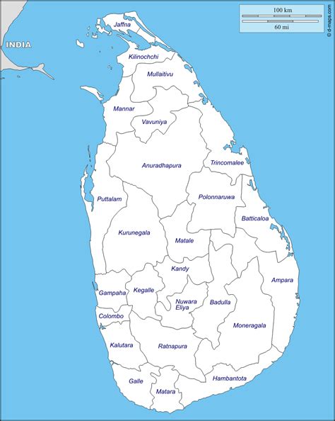 Sri Lanka Free Map Free Blank Map Free Outline Map