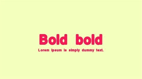 bold bold font    desktop webfont