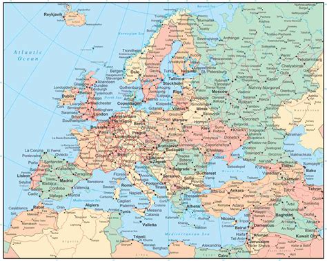 Mapa De Europa Político Flexible O Rígido Tec Asociados