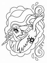Celestia Pony Little Coloring Princess Pages Fun Kids sketch template