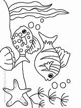 Sea Coloring Under Pages Drawing Kids Animals Color Print Ocean Printable Fish Animal Drawings Cartoon Sheets Getdrawings Illustration Fun Underwater sketch template