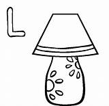 Lamp Coloring Pages Alphabet Printable Color 87kb sketch template
