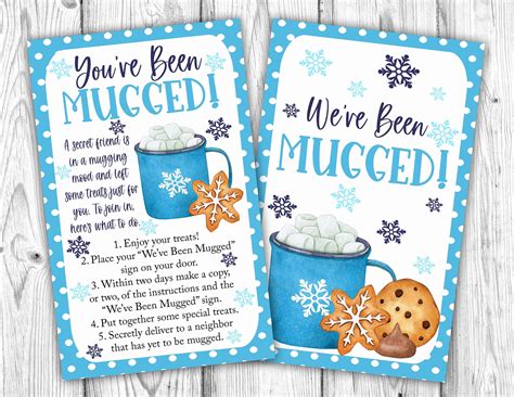 weve  mugged youve  mugged blue winter snowflake mugged