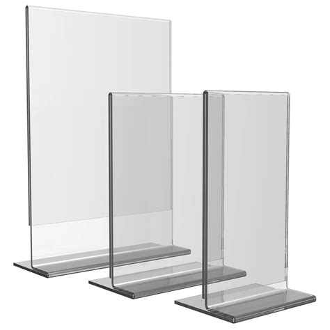 vertical paper display standclear acrylic   paper holders display