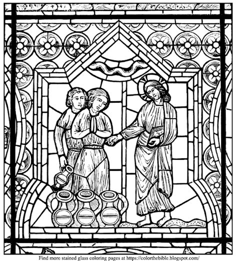 color  bible  wedding  cana coloring page coloring home