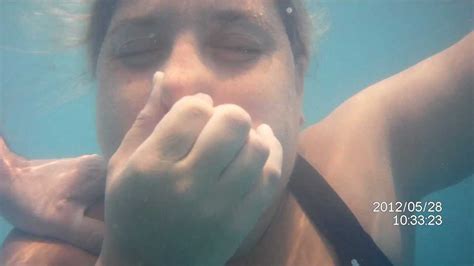 my wife breath holding underwater in the pool youtube