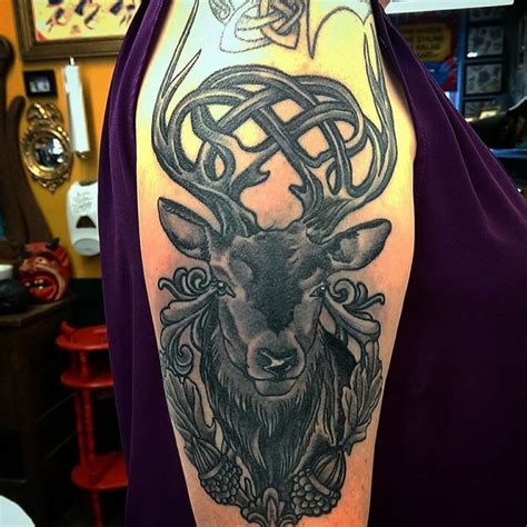 celtic stag tattoo ideas petpress