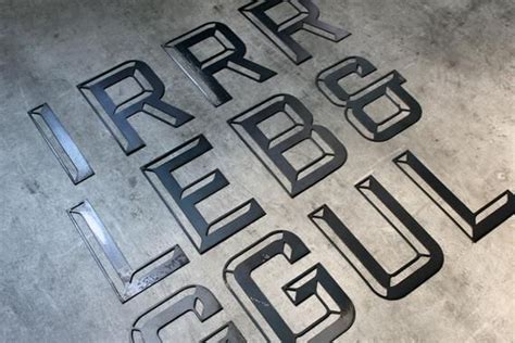 large metal letter  industrial style steel lettering  etsy