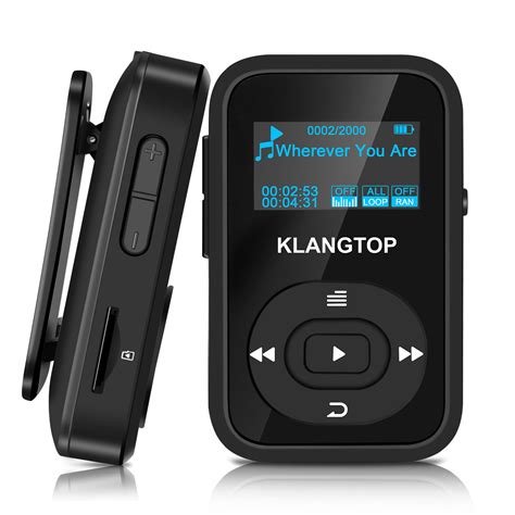 bluetooth mp player gb klangtop digital clip  player  fm radio voice record function