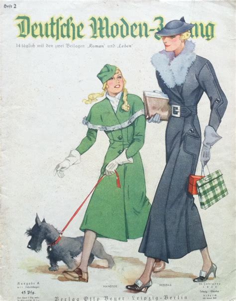 deutsche moden zeitung no 2 vol 44 1934 vintage sewing