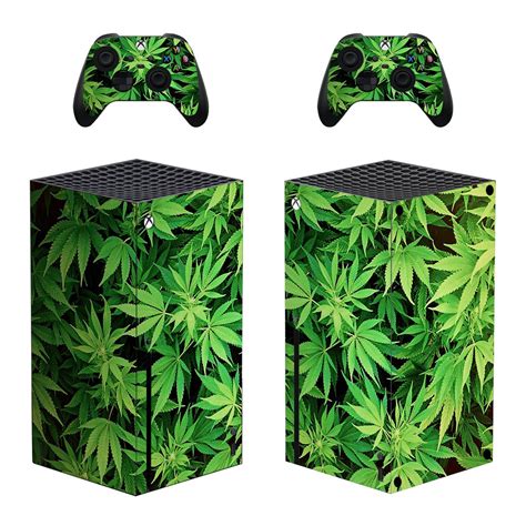 cannabis weed wallpaper skin sticker  xbox series   controllers consoleskinsco