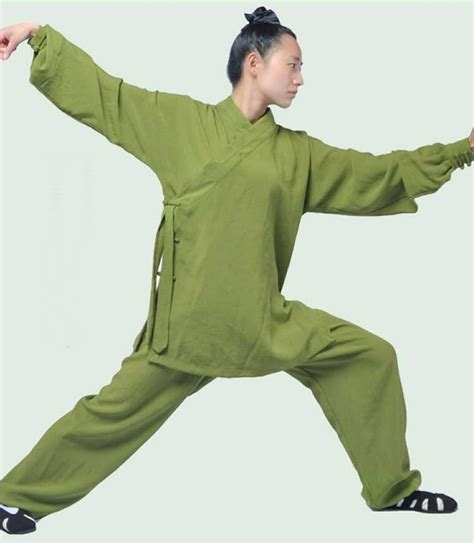handmade traditional wudang taoist uniform pear green internal