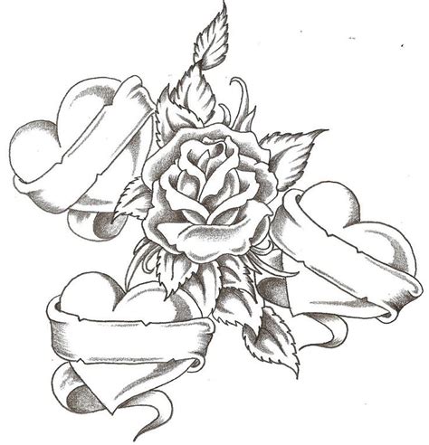 hearts  rose colouring pages page  coloring home