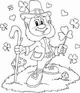 Coloring Pages Leprechaun Irish Shamrocks Printable Color Ireland Kids Adults Everywhere Cute Friendly St Colouring Sheets Patricks Kidsplaycolor Valentines Print sketch template