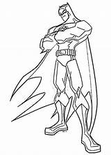 Coloring Batman Pages Super Hero sketch template