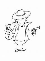 Gangster Bandit Mycoloring sketch template
