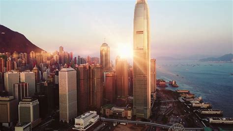 Morning Scenery Of Hong Kong Kowloon Before Sunrise With